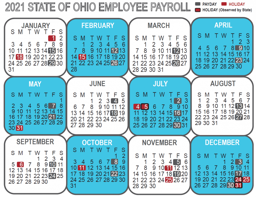 State Of Ohio Employee Calendar 2024 Reggi Charisse