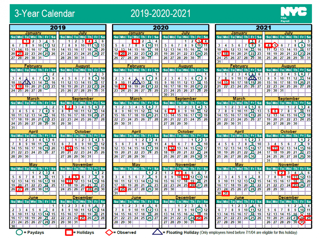 Nyc Pay And Holiday Calendar 2024 Pdf Frank Jillene