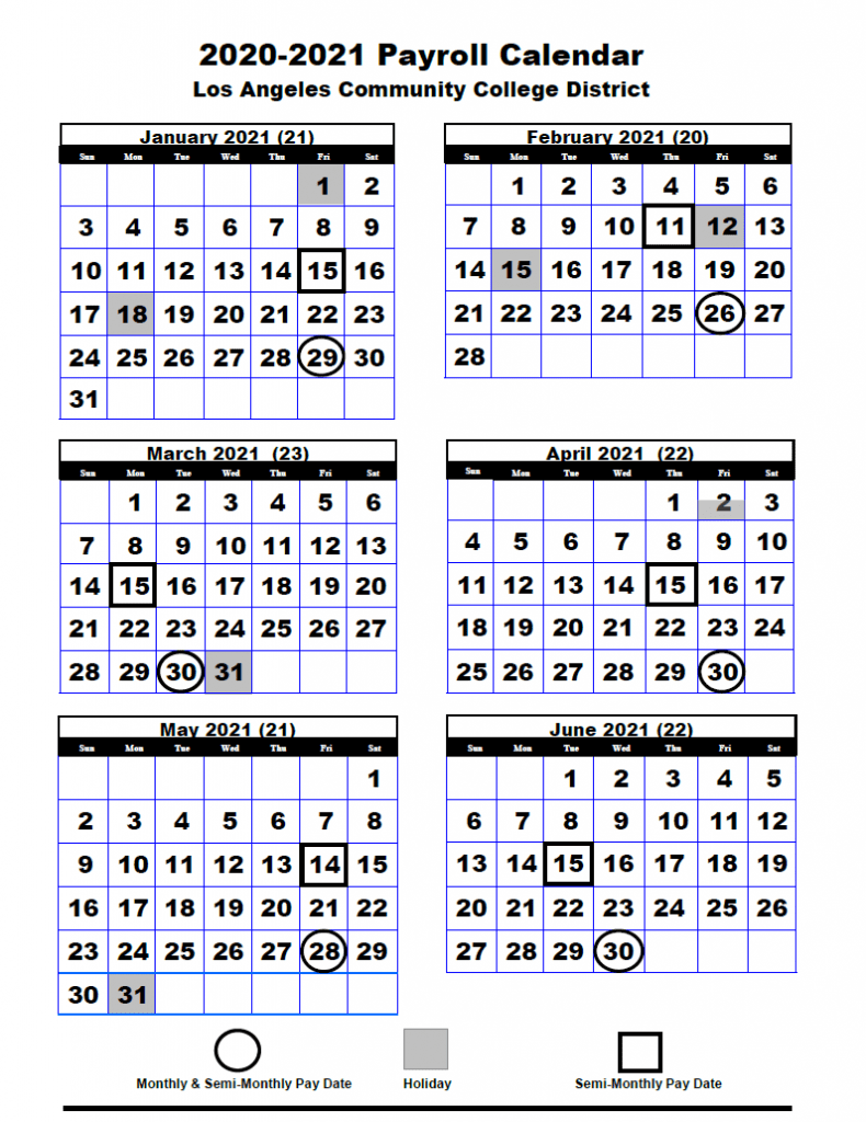 LACCD Payroll Calendar 2024 2024 Payroll Calendar