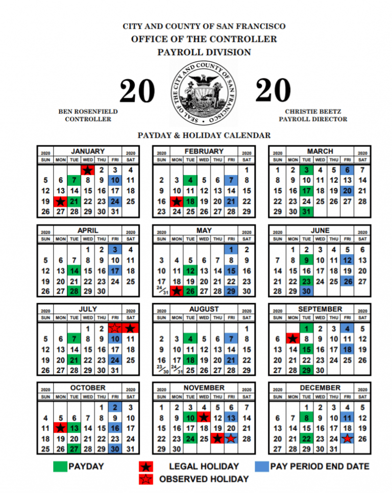San Francisco State Calendar 2024 Joyan Cherilynn