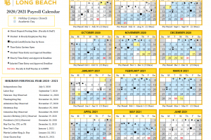 CSULB Payroll Calendar 2025