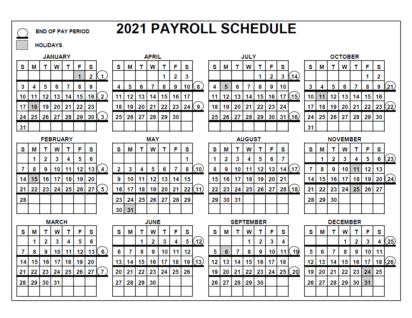 Doi Payroll Calendar 2021 Payroll Calendar