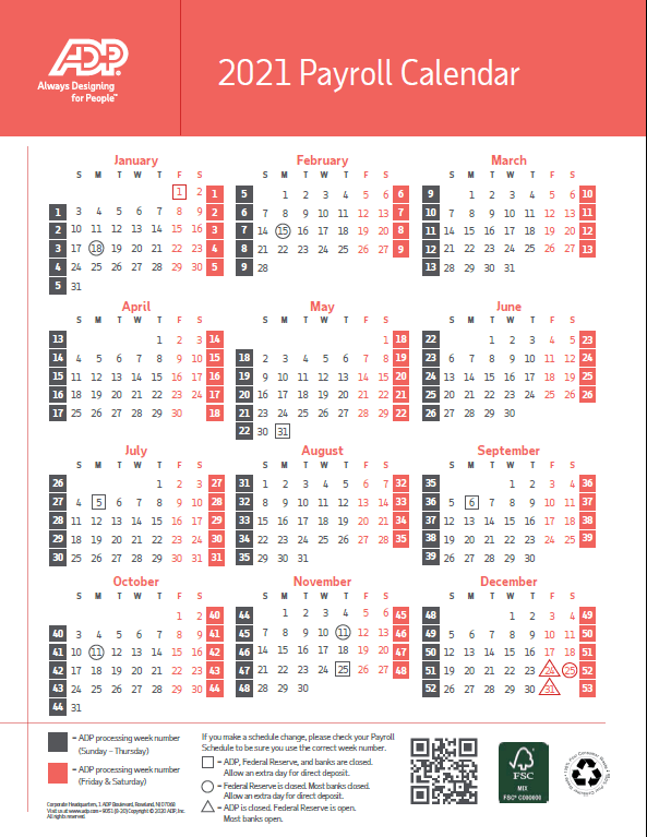 2023 ADP Payroll Calendar 2023 Payroll Calendar