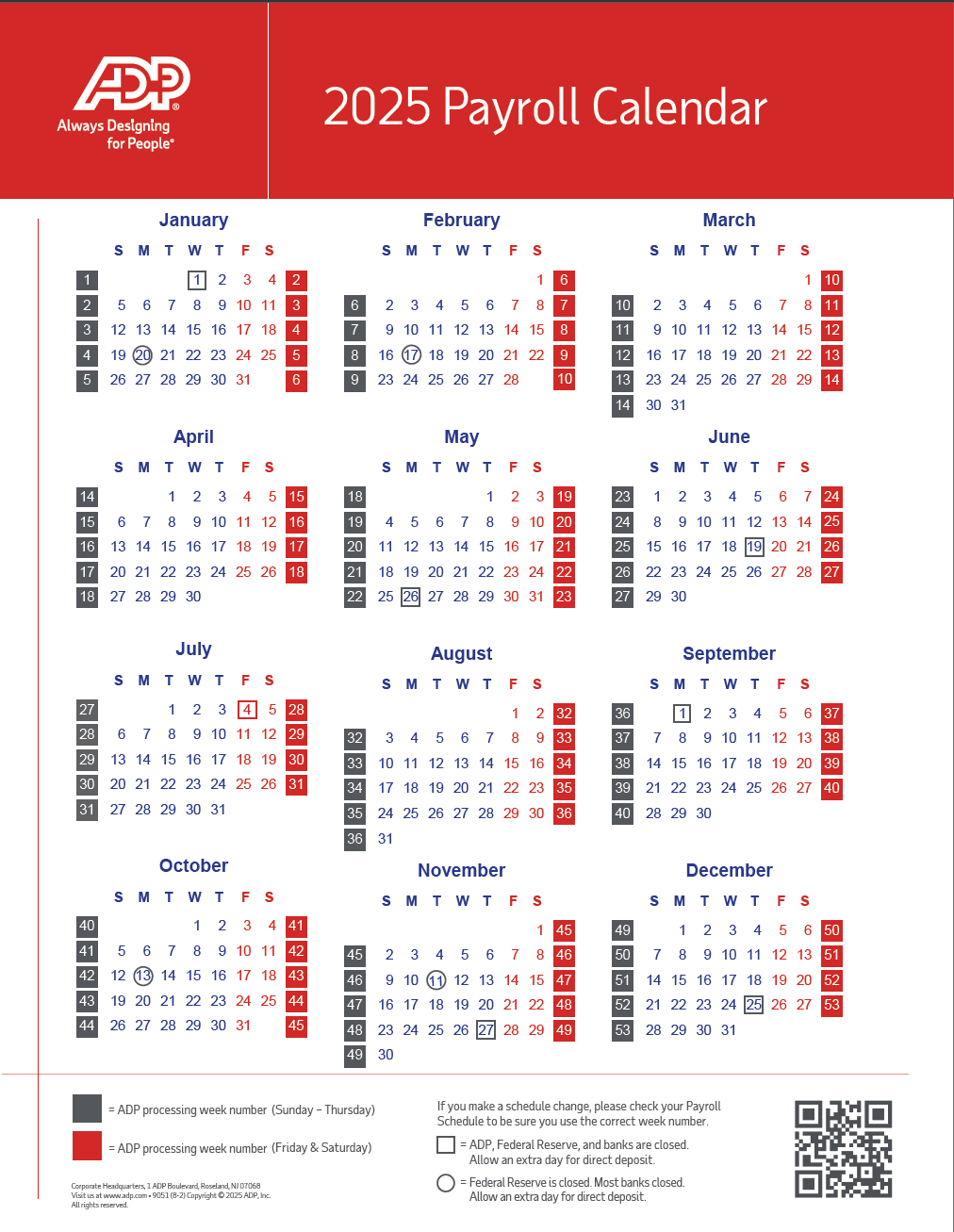 ADP Payroll Calendar 2025 Biweekly