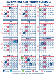 FAA Payroll Calendar 2020