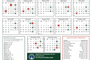 State of Connecticut Payroll Calendar 2025