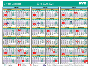 NYC Payroll Calendar 2021