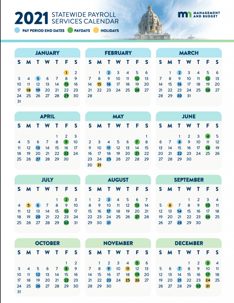 MMB Payroll Calendar 2022