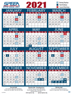 Boeing Payroll Calendar 2021
