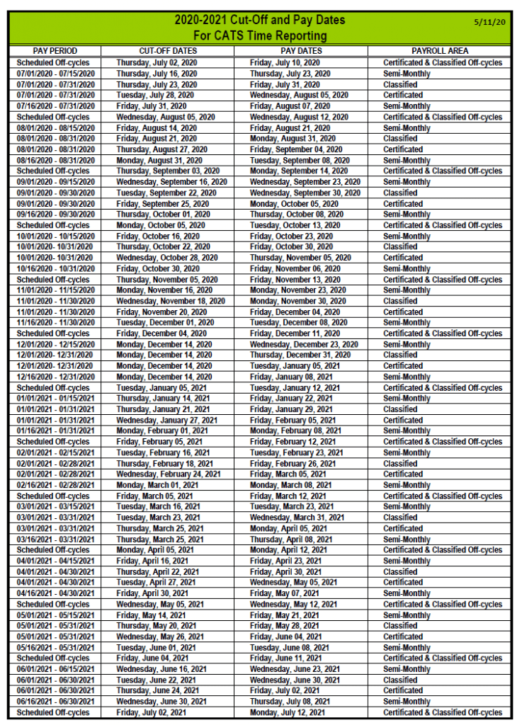 LAUSD Payroll Calendar 2025 | 2025 Payroll Calendar