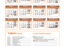 Caltech Payroll Calendar 2023