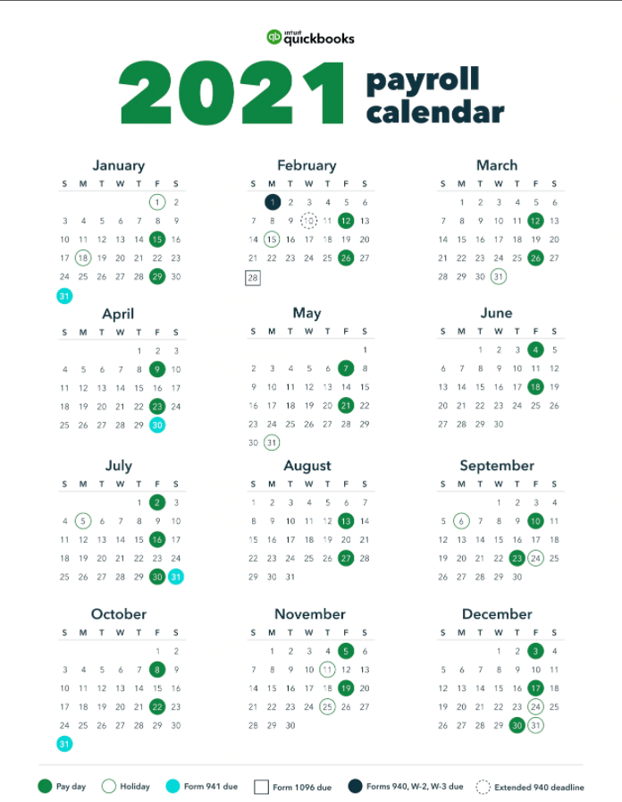 Chick-Fil-A Payroll Calendar 2021 | Payroll Calendar