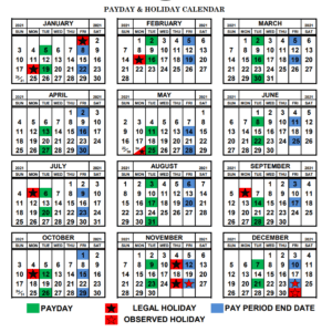 County of Sutter Payroll Calendar 2021