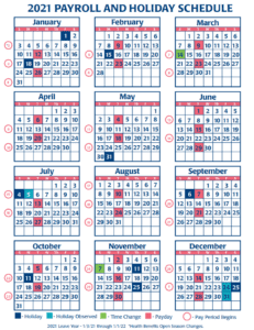 McKesson Payroll Calendar 2021