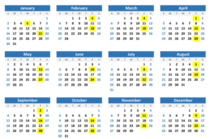 Exelon Payroll Calendar 2022
