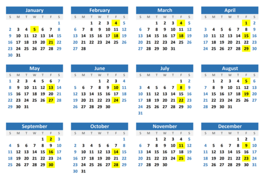 TIAA Payroll Calendar 2022.