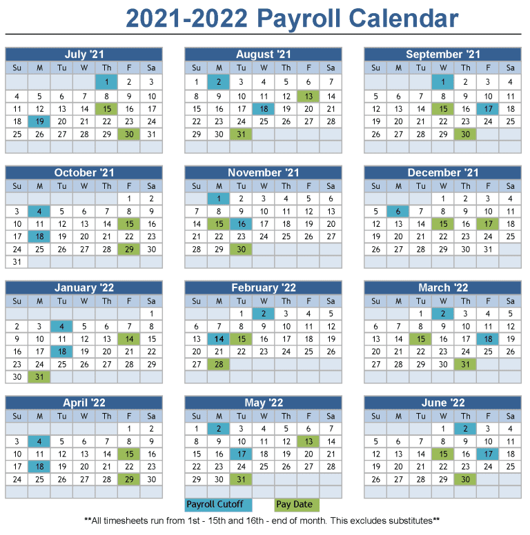 Fastenal Pay Schedule 2022 2022 Payroll Calendar